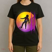 Retro 80's Glitch Astronaut T-Shirt thumb 4