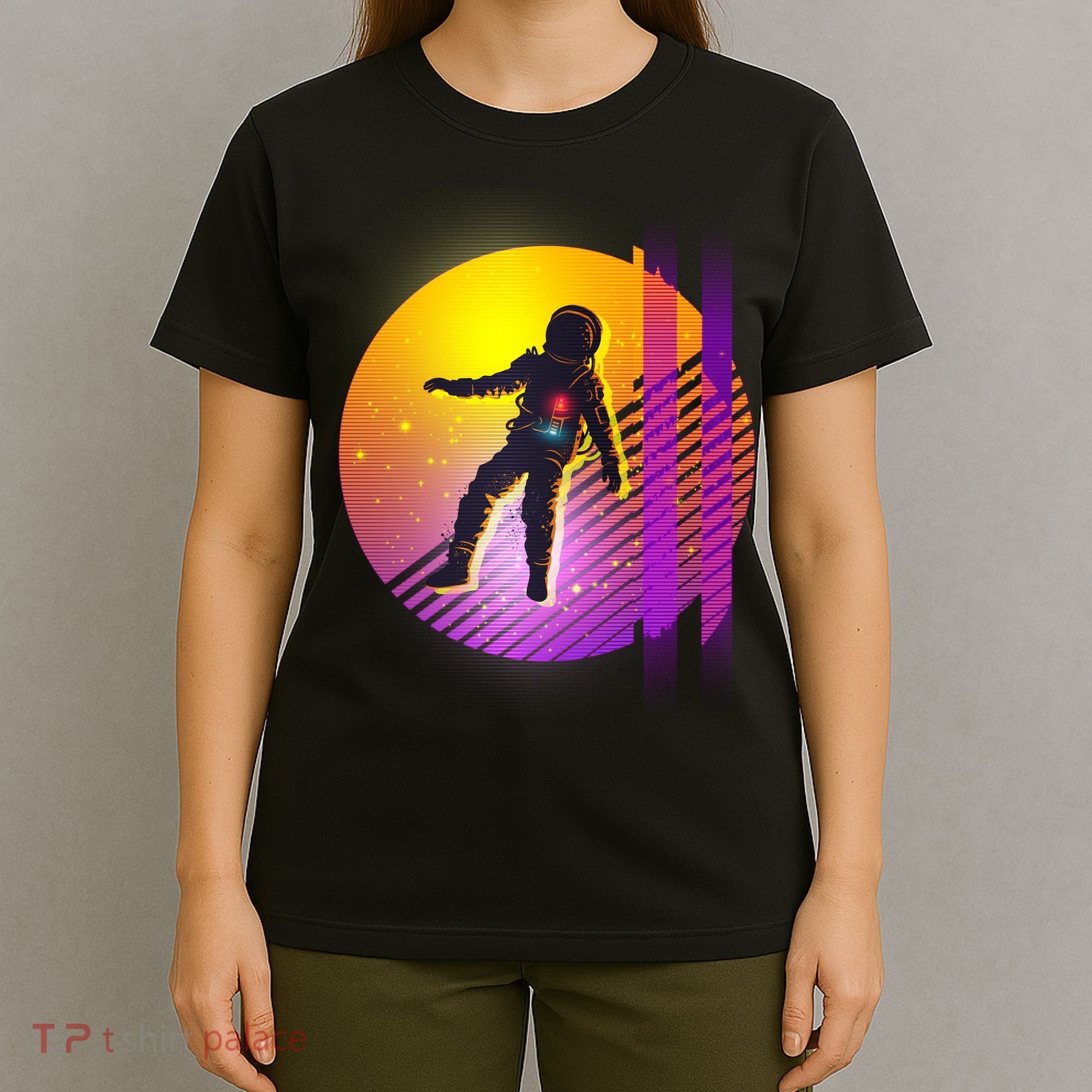 Retro 80's Glitch Astronaut T-Shirt