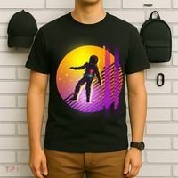 Retro 80's Glitch Astronaut T-Shirt thumb 6