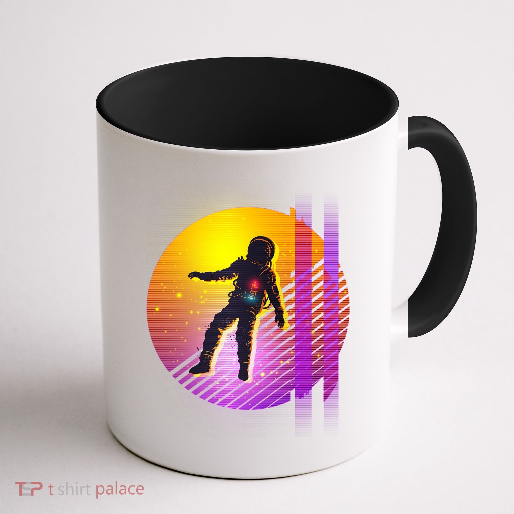 Retro 80's Glitch Astronaut Coffee Mug