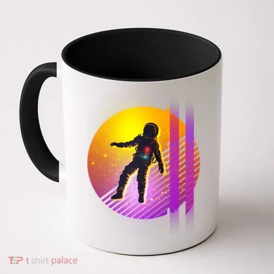 Retro 80's Glitch Astronaut Coffee Mug