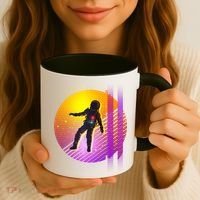 Retro 80's Glitch Astronaut Coffee Mug thumb 3