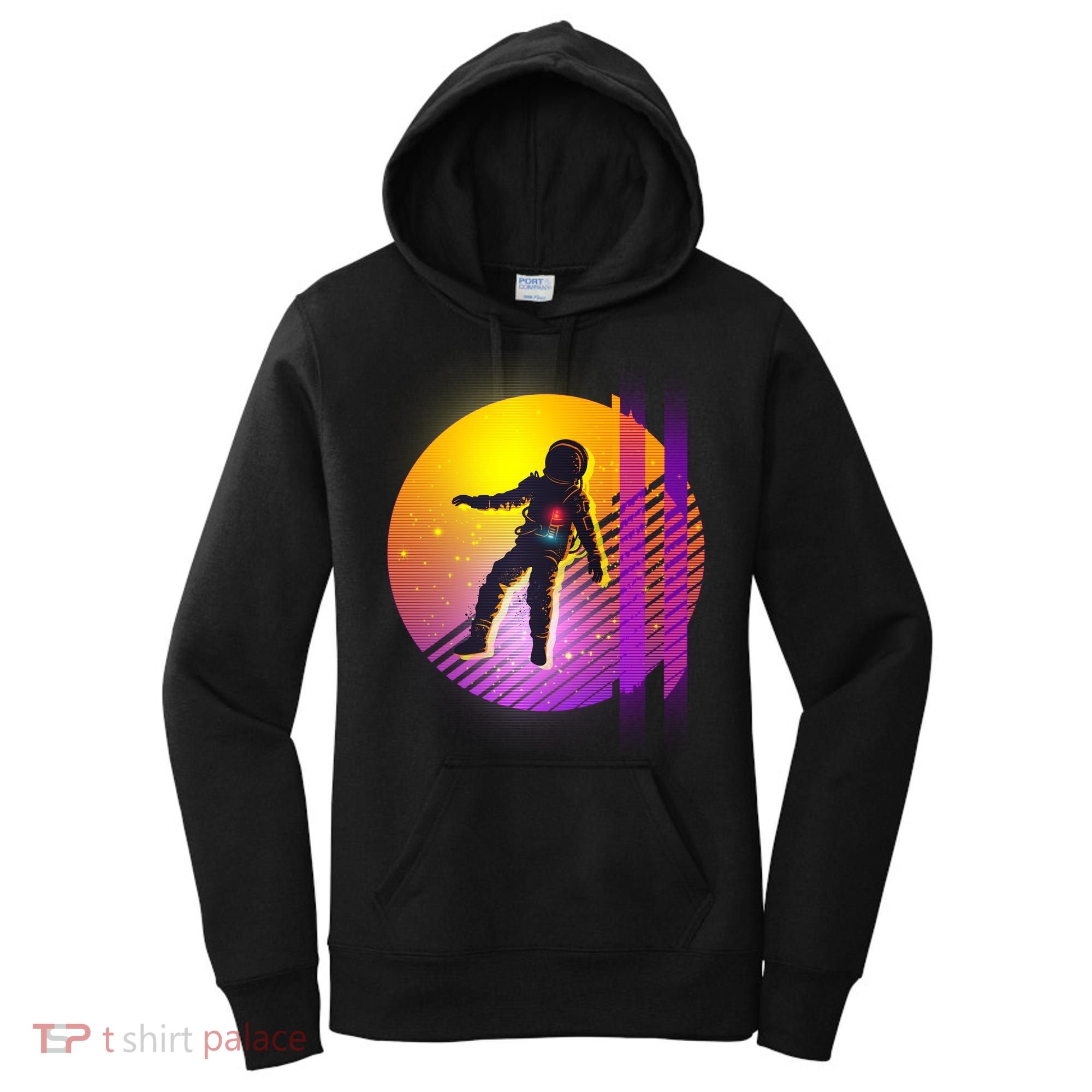 Retro 80's Glitch Astronaut Women's Hoodie