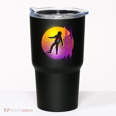 Retro 80's Glitch Astronaut Tumbler