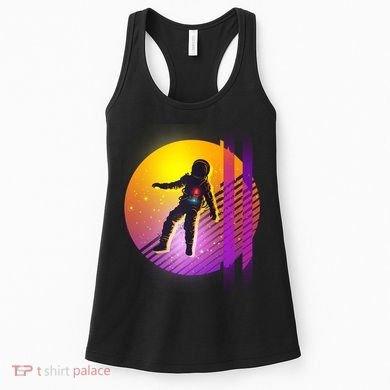 Retro 80's Glitch Astronaut Women's Tank Top