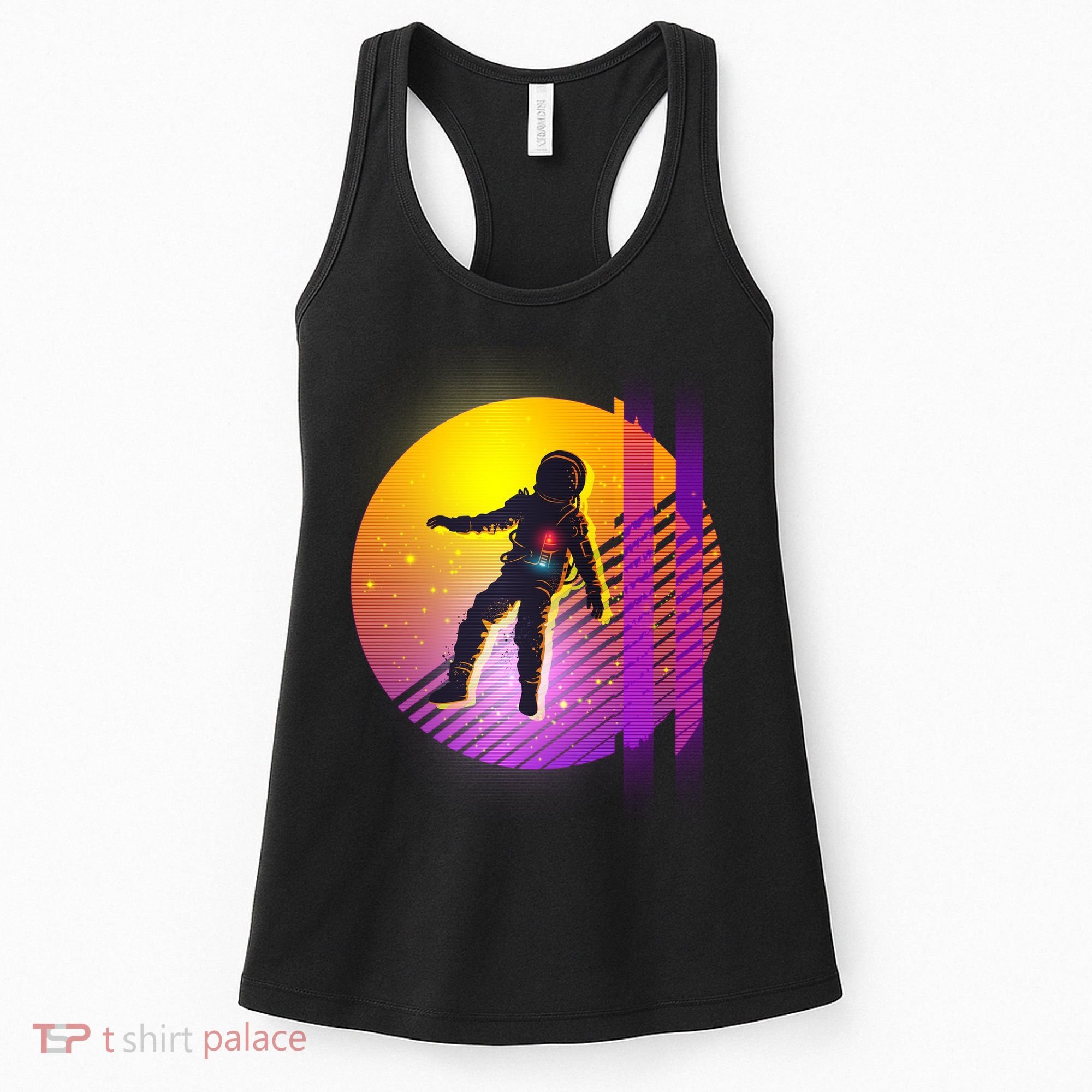 Retro 80's Glitch Astronaut Women's Tank Top