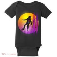 Retro 80's Glitch Astronaut Baby Bodysuit thumb 0