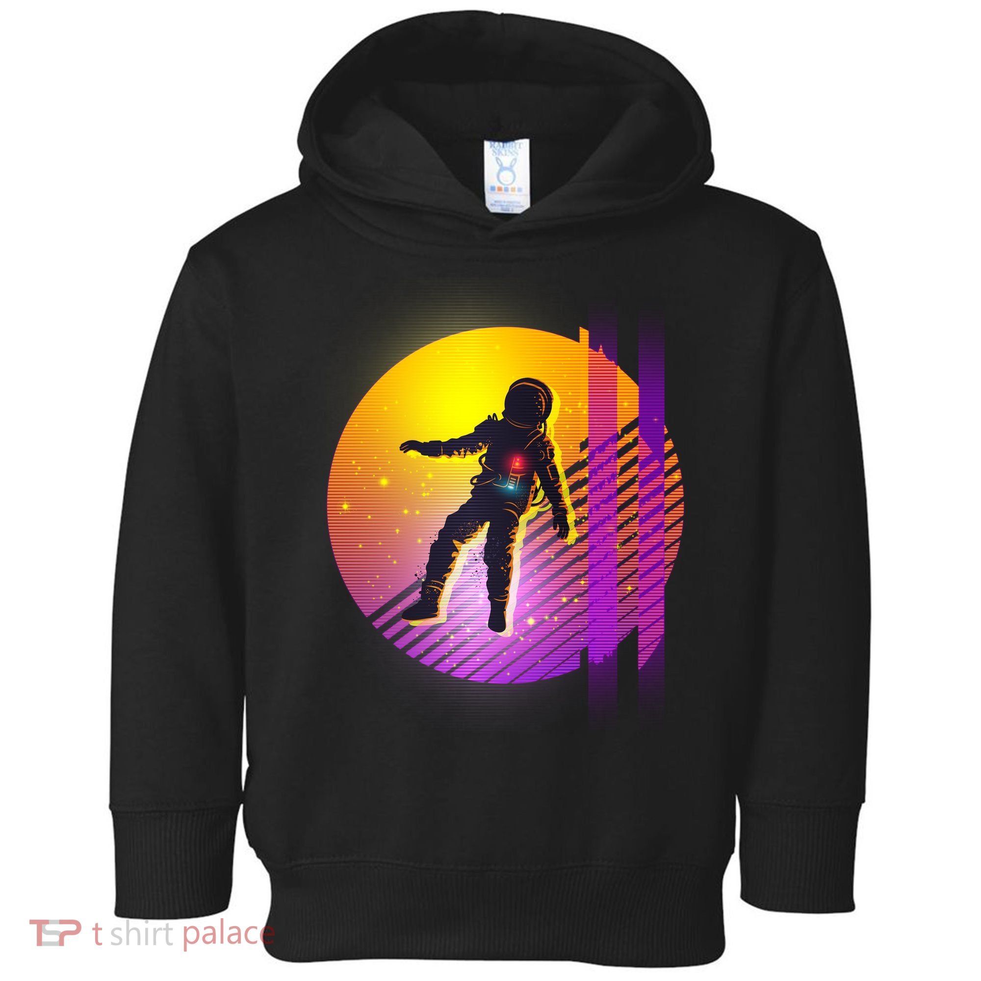 Retro 80's Glitch Astronaut Toddler Hoodie