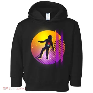 Retro 80's Glitch Astronaut Toddler Hoodie
