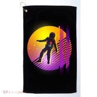 Retro 80's Glitch Astronaut Golf Towel thumb 0