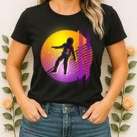 Retro 80's Glitch Astronaut Women's T-Shirt thumb 2
