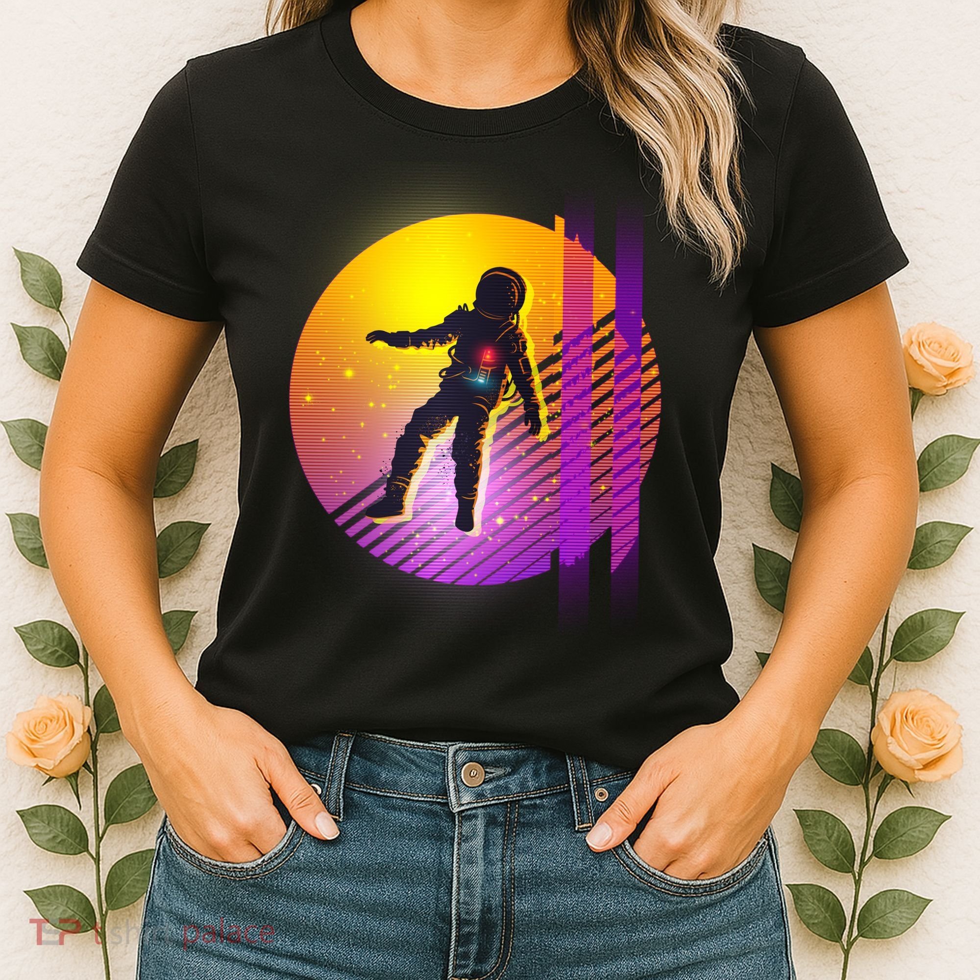 Retro 80's Glitch Astronaut Women's T-Shirt