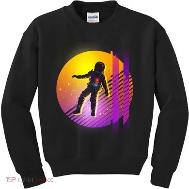 Retro 80's Glitch Astronaut Kids Sweatshirt
