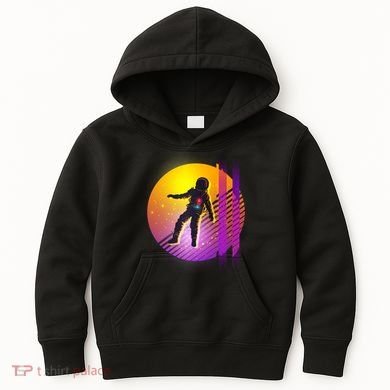 Retro 80's Glitch Astronaut Kids Hoodie