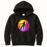 Retro 80's Glitch Astronaut Kids Hoodie thumb 0