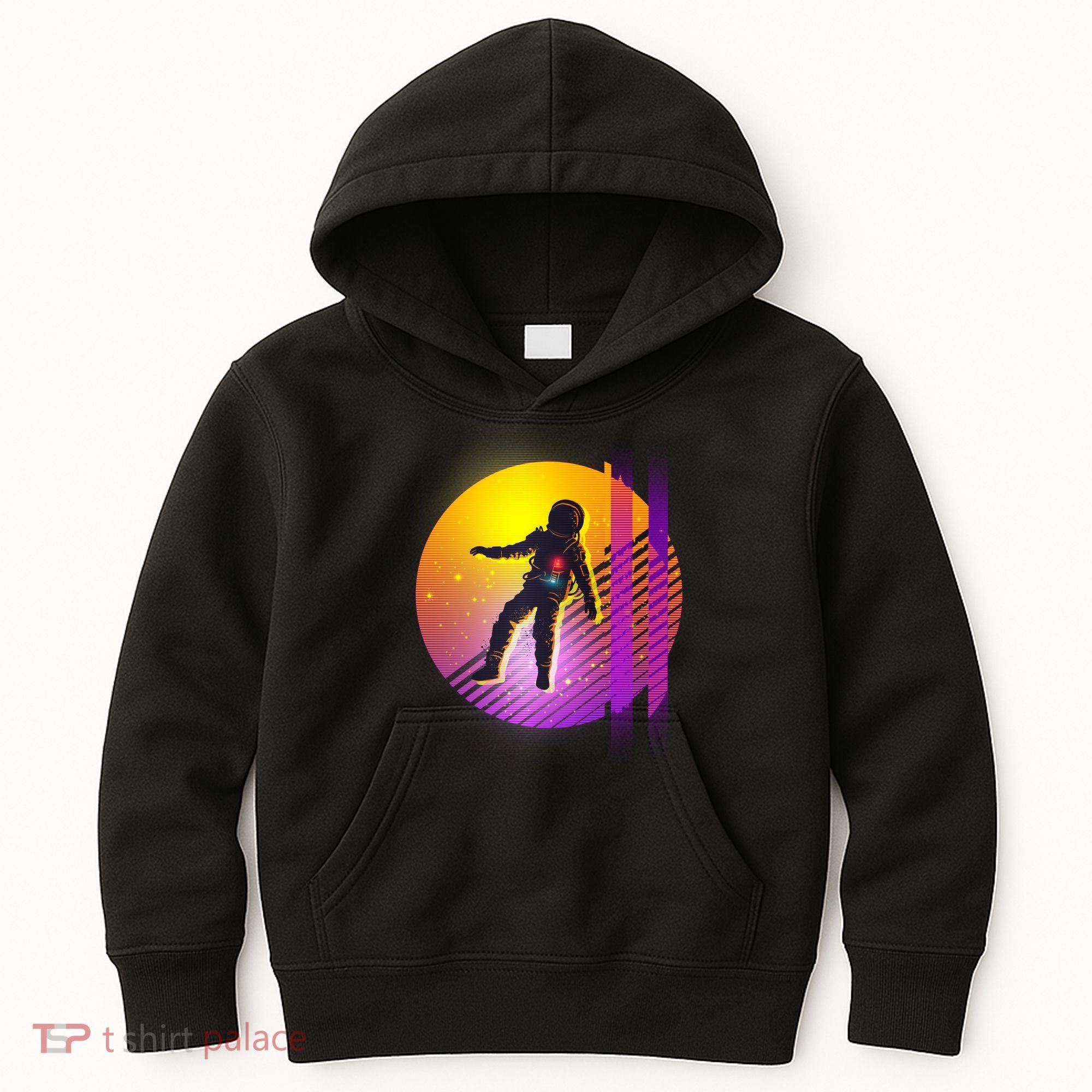 Retro 80's Glitch Astronaut Kids Hoodie