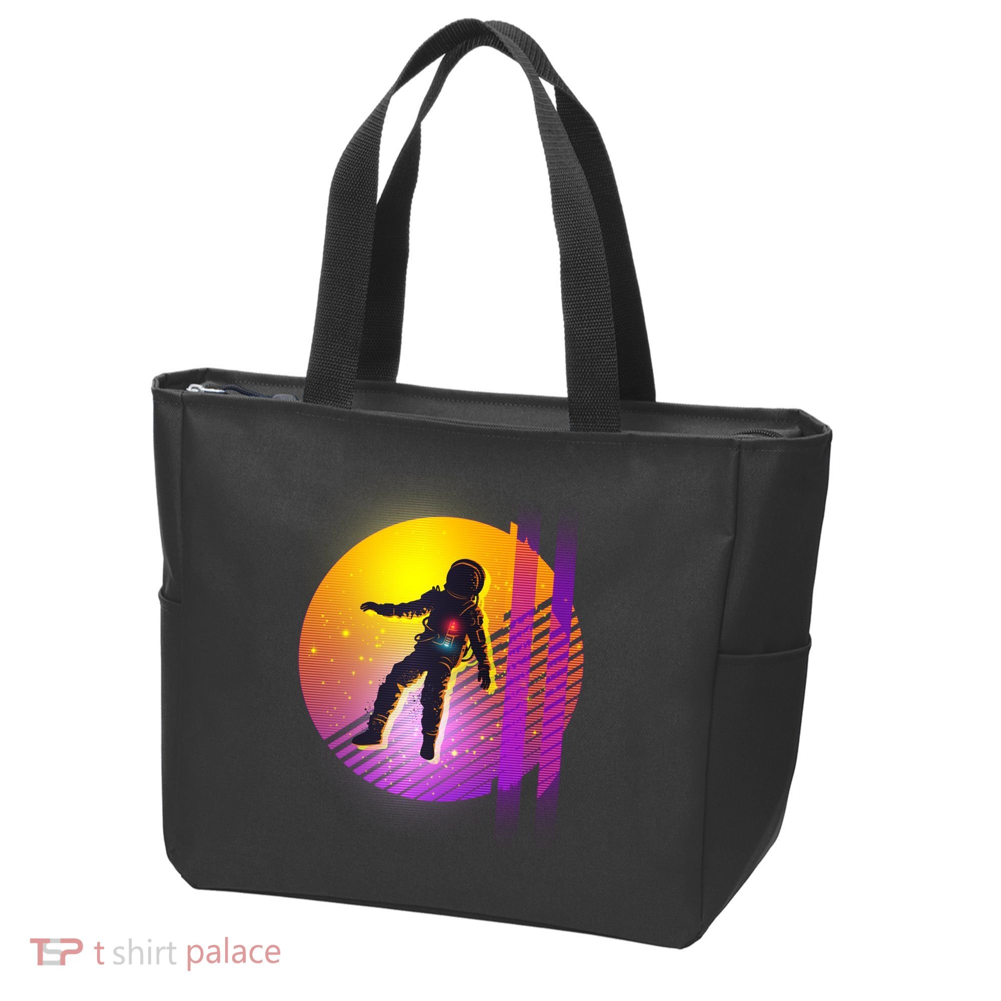 Retro 80's Glitch Astronaut Tote Bag
