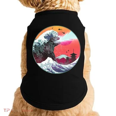 Retro 80's Godzilla Attack Wave Doggie Tank
