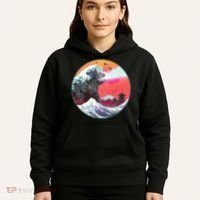 Retro 80's Godzilla Attack Wave Hoodie thumb 5