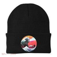 Retro 80's Godzilla Attack Wave Beanie thumb 0