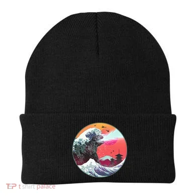 Retro 80's Godzilla Attack Wave Beanie