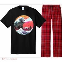 Retro 80's Godzilla Attack Wave Pajama Set thumb 0