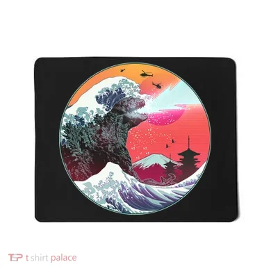 Retro 80's Godzilla Attack Wave Mousepad