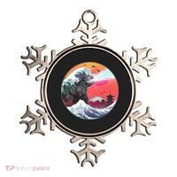 Retro 80's Godzilla Attack Wave Ornament thumb 0
