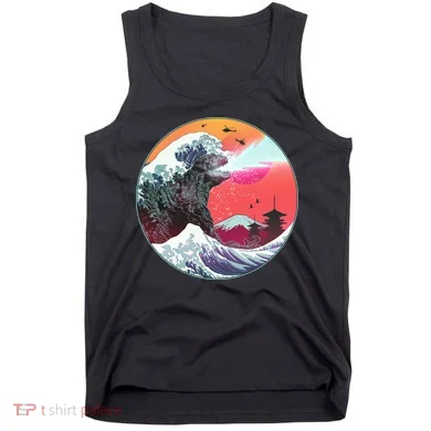 Retro 80's Godzilla Attack Wave Tank Top