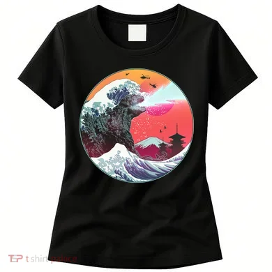 Retro 80's Godzilla Attack Wave Women's T-Shirt