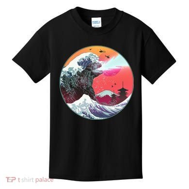 Retro 80's Godzilla Attack Wave Kids T-Shirt