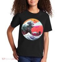 Retro 80's Godzilla Attack Wave Kids T-Shirt thumb 2