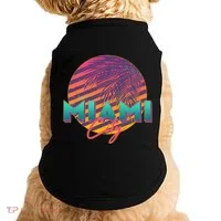 Retro 80's Miami CIty Emblem Doggie Tank thumb 0