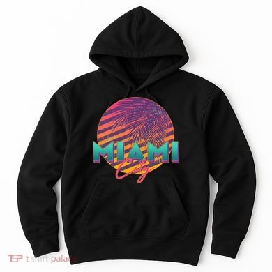 Retro 80's Miami CIty Emblem Hoodie