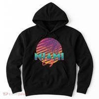 Retro 80's Miami CIty Emblem Hoodie thumb 0