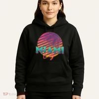 Retro 80's Miami CIty Emblem Hoodie thumb 5
