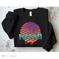 Retro 80's Miami CIty Emblem Sweatshirt thumb 2
