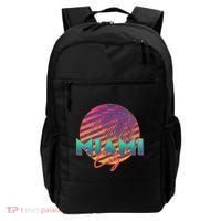 Retro 80's Miami CIty Emblem Backpack thumb 0