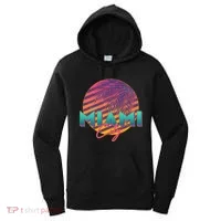 Retro 80's Miami CIty Emblem Women's Hoodie thumb 0