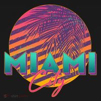 Retro 80's Miami CIty Emblem Women's Hoodie thumb 2