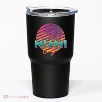 Retro 80's Miami CIty Emblem Tumbler thumb 0