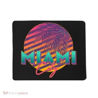 Retro 80's Miami CIty Emblem Mousepad