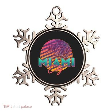 Retro 80's Miami CIty Emblem Ornament