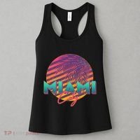Retro 80's Miami CIty Emblem Women's Tank Top thumb 3