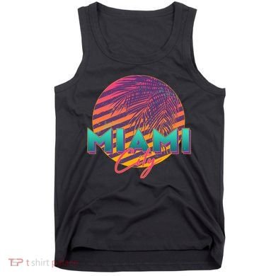 Retro 80's Miami CIty Emblem Tank Top