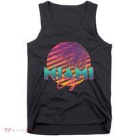 Retro 80's Miami CIty Emblem Tank Top thumb 0