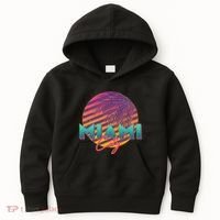 Retro 80's Miami CIty Emblem Kids Hoodie thumb 0