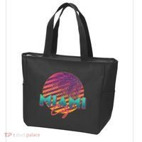 Retro 80's Miami CIty Emblem Tote Bag thumb 3