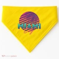 Retro 80's Miami CIty Emblem USA-Made Doggie Bandana thumb 0