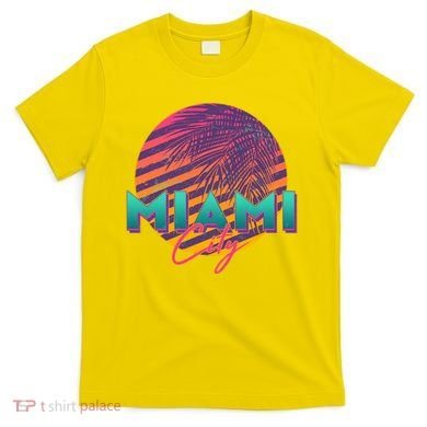 Retro 80's Miami CIty Emblem T-Shirt